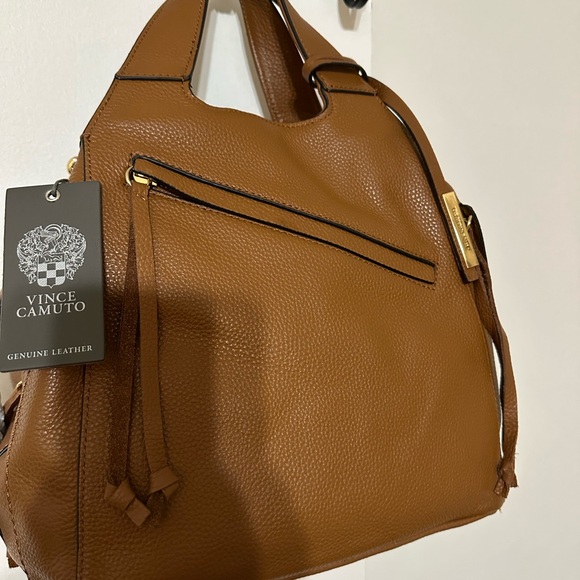 Vince Camuto Brown Leather Shoulder Bag - Picture 5 of 8
